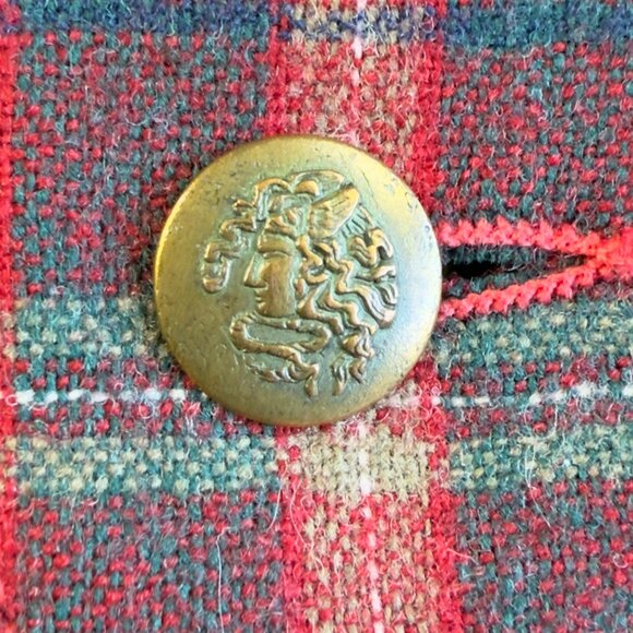 Vintage Pendleton Red Plaid Wool Vest Size 44 Button Front Made in USA 100% Wool - Picture 4 of 7